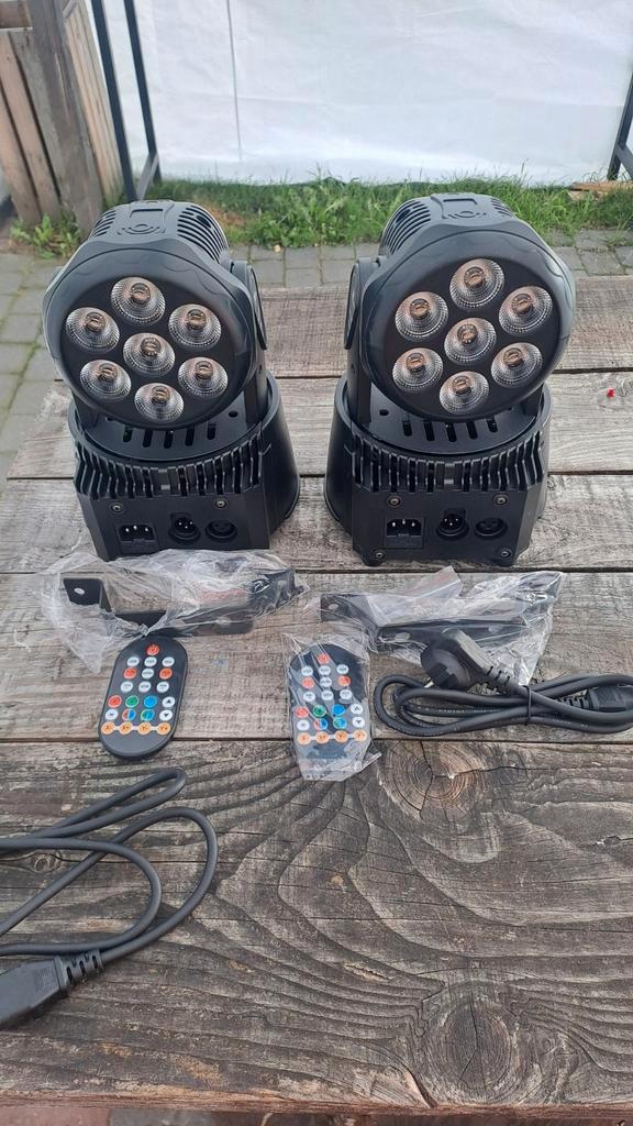NIEUW 2x moving head €85 wash rgbw dmx, Muziek en Instrumenten, Licht en Laser, Nieuw, Licht, Geluidgestuurd, Kleur, Stroboscoopeffect