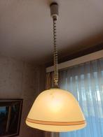 Vintage trekpendellamp, Ophalen, Gebruikt, Glas, Vintage / Retro