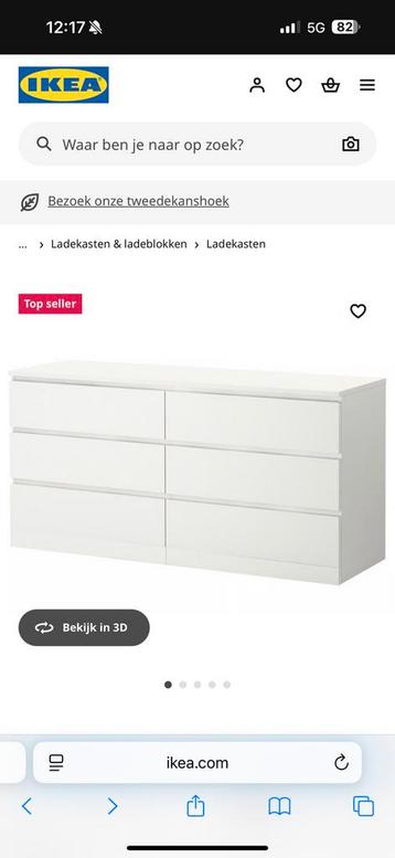 Ikea Malm ladenkast 160x78cm