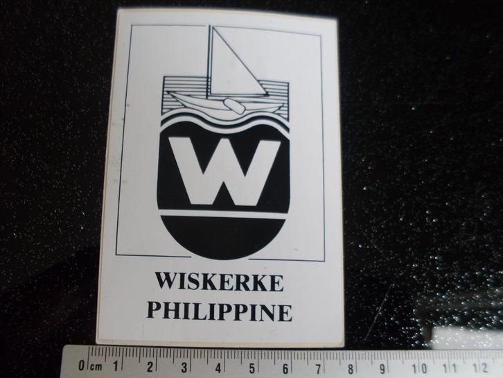sticker wiskerke philippine logo W watersport zeilen, Verzamelen, Stickers, Zo goed als nieuw, Bedrijf of Vereniging, Verzenden