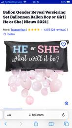 Ballon gender reveal/zwangerschap, Ophalen of Verzenden, Zo goed als nieuw, Geboorte of Huwelijk