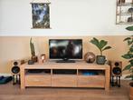 Tv meubel massief eiken, Huis en Inrichting, Kasten | Televisiemeubels, Ophalen, Gebruikt, 25 tot 50 cm, Minder dan 100 cm