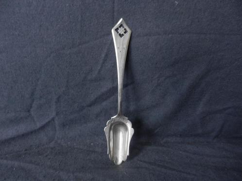 Zilveren suikerschep gegraveerd en ajour Hollands Deco 1917, Antiek en Kunst, Antiek | Goud en Zilver, Zilver, Ophalen of Verzenden