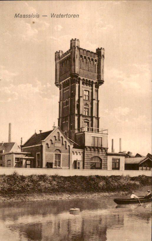 Maassluis - Watertoren, Verzamelen, Ansichtkaarten | Nederland, Ongelopen, Zuid-Holland, Voor 1920, Ophalen of Verzenden