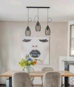 Zwarte Eettafellamp - Stijlvol Design, Huis en Inrichting, Lampen | Hanglampen, Ophalen, Gebruikt, Metaal, Minder dan 50 cm