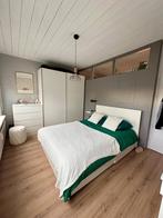 Bed wit Malm 140x200 met twee lades, Huis en Inrichting, Slaapkamer | Bedden, Wit, Zo goed als nieuw, Twijfelaar, 200 cm