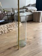 Hoge glazen vaas, Huis en Inrichting, Overige kleuren, Ophalen of Verzenden, 75 cm of meer, Glas