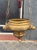 Antieke hanglamp met engelen ( Godslamp ) compleet., Antiek en Kunst, Antiek | Kandelaars, Ophalen of Verzenden, Koper of Brons