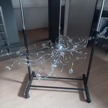 Moderne Hanglamp met Chrome en Kristallen beschikbaar voor biedingen
