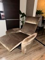 Taupe Fluweel Relaxfauteuil, Huis en Inrichting, Fauteuils, Ophalen, Gebruikt, Stof, 75 tot 100 cm