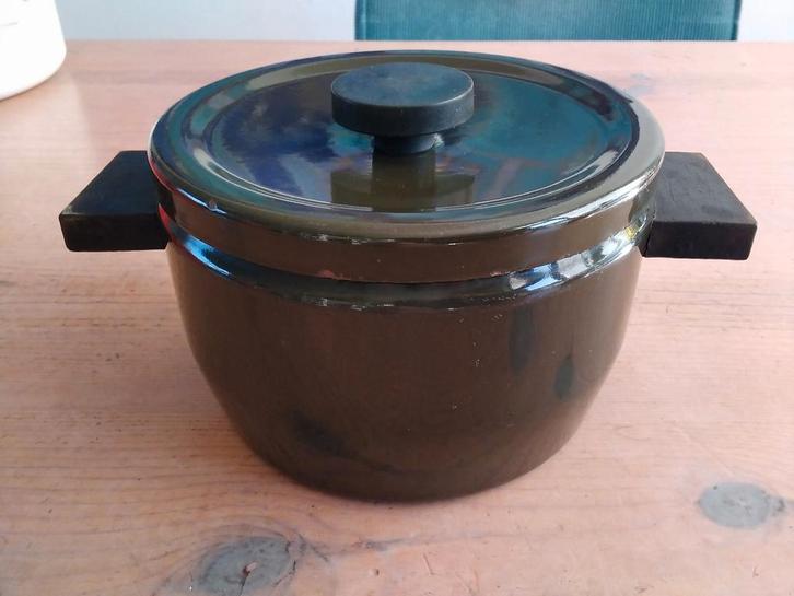 Finel Arabia Finland Kaj Franck emaille pan groen, Huis en Inrichting, Keuken | Potten en Pannen, Gebruikt, Overige materialen