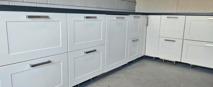 Ikea metod keuken met kastenwand, is al gedemonteerd, Huis en Inrichting, Keuken | Complete keukens, Zo goed als nieuw, Hoekkeuken