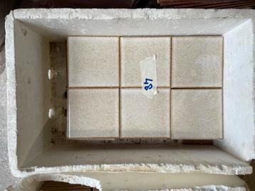 Vintage Wit/Crème Tegels 10x10cm - Jaren 80 / 90 beschikbaar voor biedingen