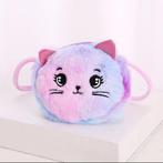 Kindertasje - Kat – Pluche - Pastel Roze/Blauw, schouder tas, Ophalen of Verzenden, Nieuw, Overige