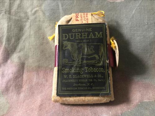 US Army WW2 Durham tobacco, Verzamelen, Militaria | Tweede Wereldoorlog, Landmacht, Amerika, Ophalen of Verzenden