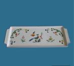 Gien Oiseaux de Paradis faience cake/sandwich server handled, Ophalen of Verzenden, Zo goed als nieuw, Overige stijlen