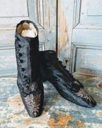 antieke ZWARTE VICTORIAANSE ZIJDE KNOOPLAARSJES, zeldzaam, Ophalen of Verzenden, Dames