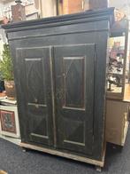 Donker groene/ zwarte kast carlotte antiek en brocante, Antiek en Kunst, Antiek | Meubels | Kasten, Ophalen