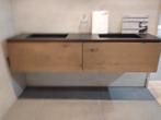 Wastafel blad met onderkast  eiken fineer 180x45 €1195,00, Ophalen, 150 tot 200 cm, Nieuw, Minder dan 100 cm