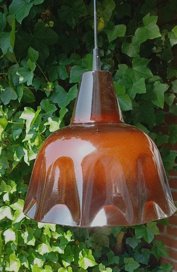 unieke / emaillen /geëmailleerde vintage hanglamp 60 -70 s beschikbaar voor biedingen