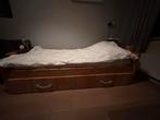 Houten kasteel bed met opberglades, Ophalen, Gebruikt, 90 cm, Eenpersoons