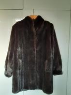Fluffy vintage winterjas donkerbruin, fake fur., Kleding | Dames, Jassen | Winter, C&A, Maat 42/44 (L), Bruin, Zo goed als nieuw