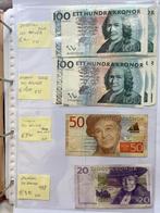 Bankbiljetten Zweden + Brits Army - uitzoekmap - 25% korting, Verzenden