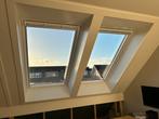 2x VELUX GGU PK10 dakramen met gootstuk,screens&rolgordijnen, Doe-het-zelf en Verbouw, Glas en Ramen, Ophalen, 80 tot 120 cm, 80 tot 120 cm