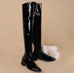 Overknee zwarte lak laarzen dames vrouwen, Verzenden, Nieuw, Zwart, Hoge laarzen