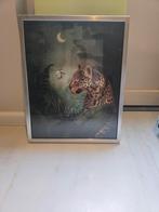 Schilderij met lijst 60x50, Ophalen, Zo goed als nieuw, Schilderij