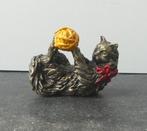 Franklin Mint Curio Cabinet Cats 1986 Vienna bronze beeldje, Ophalen of Verzenden, Dier, Zo goed als nieuw