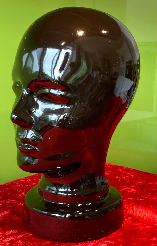 West-Germany keramiek hoofd – model 701 – zwart glans – 32cm, Huis en Inrichting, Woonaccessoires | Overige, Ophalen of Verzenden