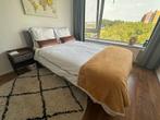 Lichtgrijs 2-persoonsbed met matras & topper, Ophalen, 210 cm, Tweepersoons, 140 cm