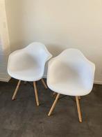 Set van 2 kuipstoelen, Huis en Inrichting, Stoelen, Ophalen of Verzenden, Zo goed als nieuw, Wit