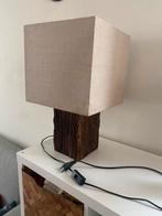Houten tafellamp, Huis en Inrichting, Lampen | Tafellampen, Ophalen, Gebruikt, Minder dan 50 cm