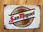 San Miguel bord 30 bij 20 metaal, Verzamelen, Ophalen of Verzenden, Zo goed als nieuw, Reclamebord
