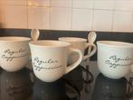 Riviera Maison Cappuccino Mok 4 stuks NIEUW, Ophalen of Verzenden, Zo goed als nieuw, Overige stijlen, Kop(pen) en/of Schotel(s)