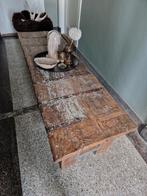 Massief houten Indische salontafel, Huis en Inrichting, Tafels | Salontafels, 50 tot 100 cm, Minder dan 50 cm, Rechthoekig, 50 tot 100 cm