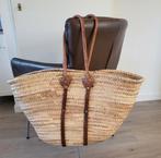 Supermooie grote rotan schouder- tas met leren banden, Sieraden, Tassen en Uiterlijk, Ophalen of Verzenden, Zo goed als nieuw