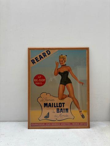 Vintage 'Maillot de Bain' Reclame Poster beschikbaar voor biedingen