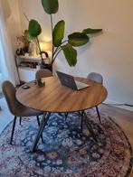 Mooie ronde eettafel, Gebruikt, Rond, Ophalen of Verzenden, Industrieel