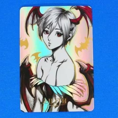 Darkstalkers Lilith Game Rainbow Holographic Foil Card, Verzamelen, Stripfiguren, Nieuw, Verzenden