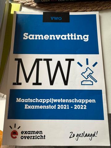 Samenvatting Examenstof Maatschappijwetenschappen VWO beschikbaar voor biedingen