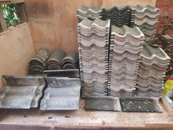 Sneldekdakpannen, Doe-het-zelf en Verbouw, Dakpannen en Dakbedekking, Dakpannen, Steen of Klei, Grijs, 5 tot 10 m², Ophalen