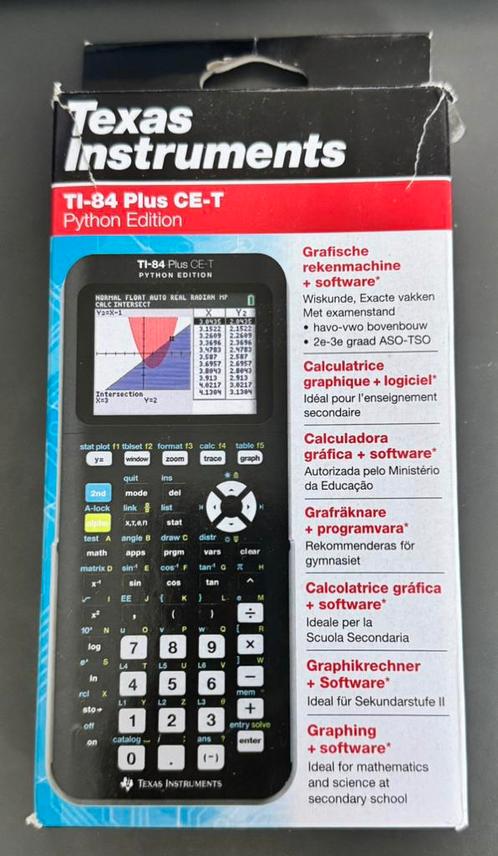 Texas Instruments TI-84 Plus CE-T Pyrhon Edition, Diversen, Rekenmachines, Zo goed als nieuw, Grafische rekenmachine, Ophalen of Verzenden