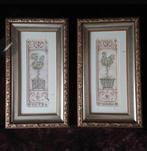 2 mooie Antieke prenten, Ophalen of Verzenden, Zo goed als nieuw, Hout, Minder dan 50 cm