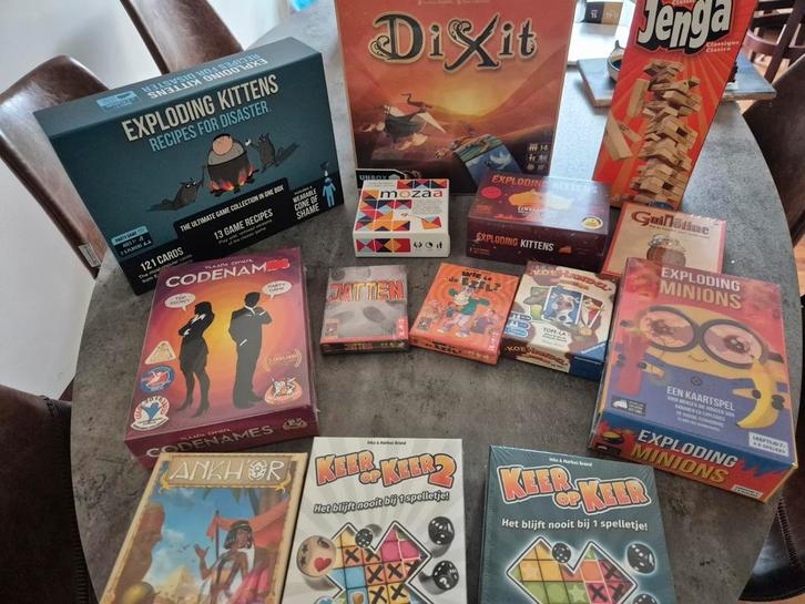Nieuwe spellen! ExplKittens,Koehandel,Jenga,Ezel,Koehandel, Hobby en Vrije tijd, Gezelschapsspellen | Overige, Nieuw, Ophalen of Verzenden
