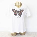 Vlinder Shirtje (L) - 30 € 15,-, Kleding | Dames, T-shirts, Wit, Maat 42/44 (L), Ophalen of Verzenden, Zo goed als nieuw