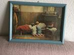 Leuke nostalgische prent in lijst, Ophalen of Verzenden, Minder dan 50 cm
