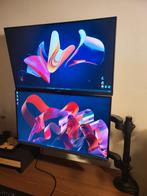 Monitor QHD 27 inch AOC (2x) inclusief monitorarm., Computers en Software, Monitoren, Gebruikt, AOC, DisplayPort, 61 t/m 100 Hz